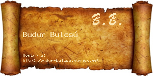 Budur Bulcsú névjegykártya